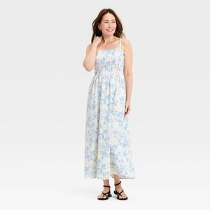Universal Thread - Women's Sleeveless Ruffle Maxi Floral Sundress - U Cream